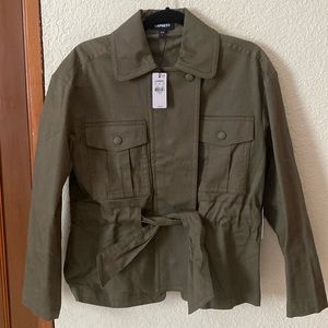 EXPRESS - TWILL OVERSIZED BELTED UTILITY JACKET Size S